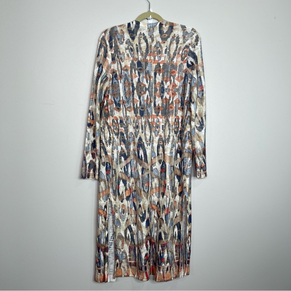 Chico's Patterned Long Duster Open Front Cardigan… - image 8